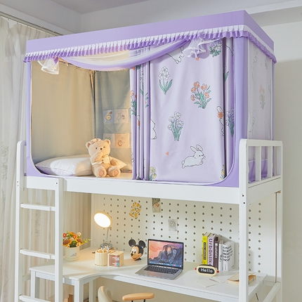 91家纺网 家纺一手货源 找家纺 （总）浪幔纱蚊帐 2025新款A类无涂层百分百遮光学生蚊帐床帘一体式