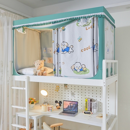 91家纺网 家纺一手货源 找家纺 （总）浪幔纱蚊帐 2025新款A类无涂层百分百遮光学生蚊帐床帘一体式