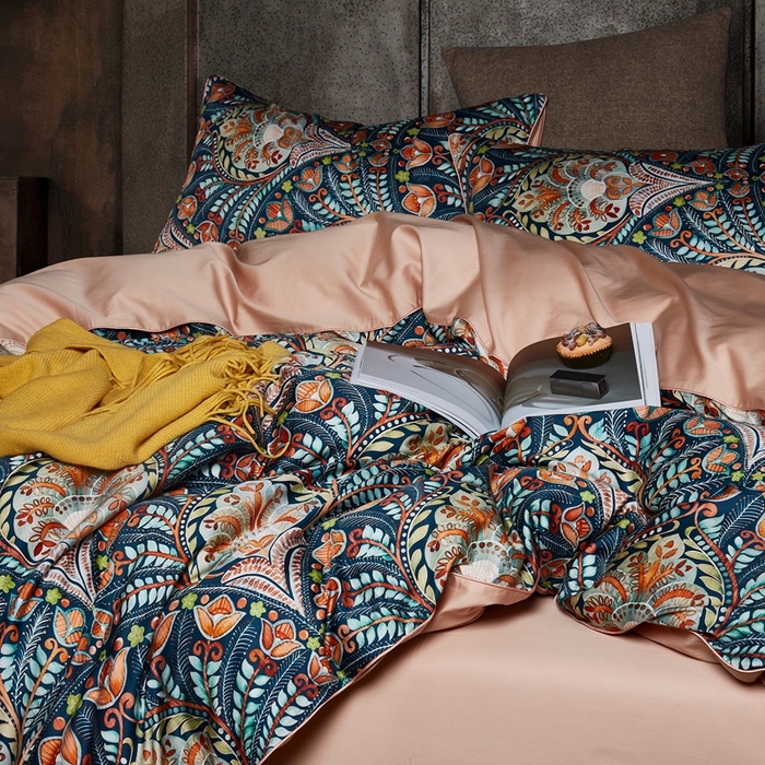 91家纺网 家纺一手货源 找家纺 优然居家纺 2025新款60支数码印花麻绳款四件套 华尔兹