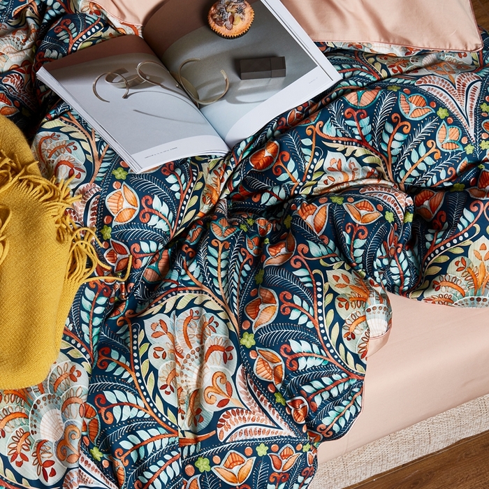 91家纺网 家纺一手货源 找家纺 优然居家纺 2025新款60支数码印花麻绳款四件套 华尔兹