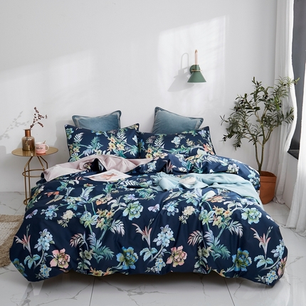 优然居家纺 2025新款60支数码印花麻绳款四件套 费丽西雅