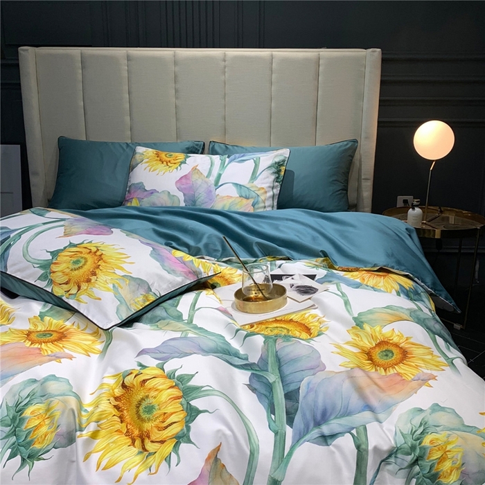 91家纺网 家纺一手货源 找家纺 优然居家纺 2025新款60支数码印花麻绳款四件套 向阳