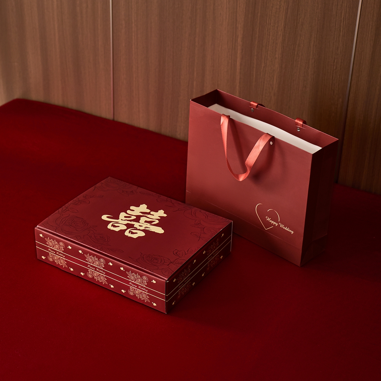 91家纺网 家纺一手货源 找家纺 轩和家居 2025新款50S长绒棉贡缎提花婚庆四件套（优惠劵之后不低于298） 包装