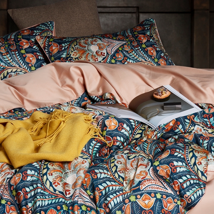 91家纺网 家纺一手货源 找家纺 优然居家纺 2025新款60支数码印花麻绳款四件套 华尔兹