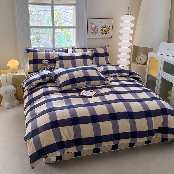 91家纺网 家纺一手货源 找家纺 友承家纺 2025新款芦荟棉亲肤四件套 罗曼