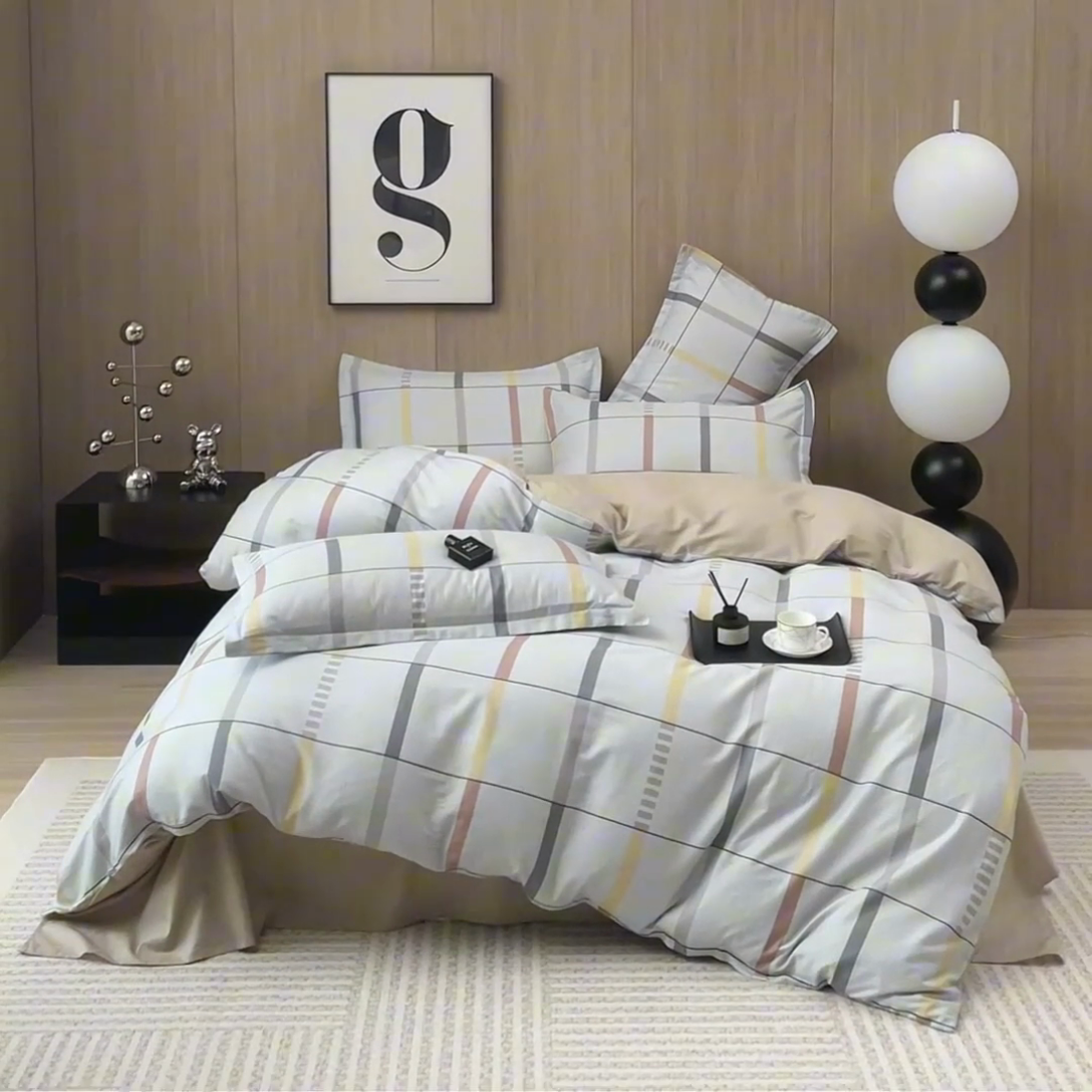 91家纺网 家纺一手货源 找家纺 合纵跨境工厂 2025新款40支纯棉跨境外贸JIT一件代发TEMU亚马逊希音包过核价-全棉印花四件套  依贝-灰