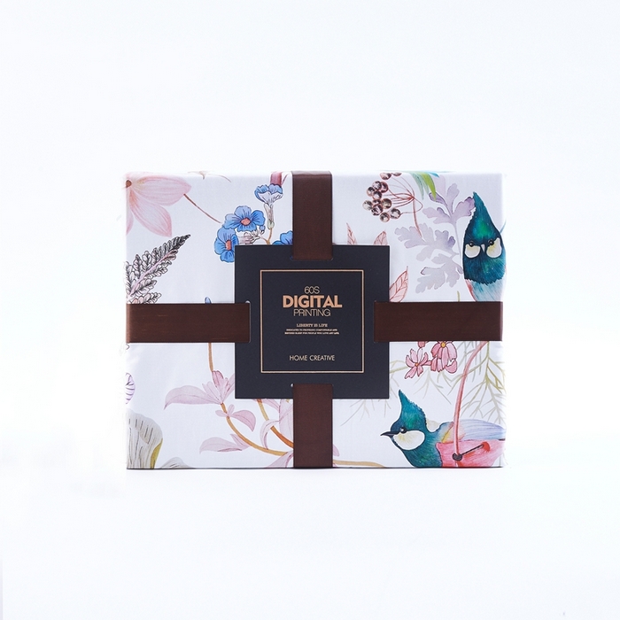 91家纺网 家纺一手货源 找家纺 优然居家纺 2025新款60支数码印花麻绳款四件套 陌上花开