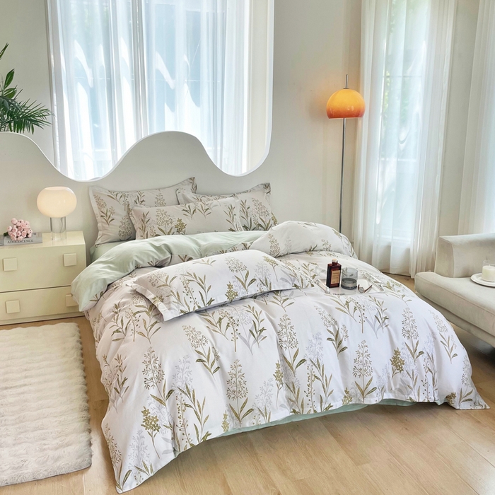 91家纺网 家纺一手货源 找家纺 合纵跨境工厂 2025新款40支纯棉跨境外贸JIT一件代发TEMU亚马逊希音包过核价-全棉印花四件套  森中草木