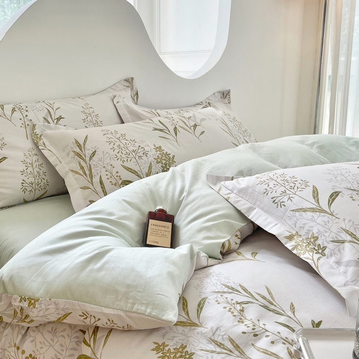 91家纺网 家纺一手货源 找家纺 合纵跨境工厂 2025新款40支纯棉跨境外贸JIT一件代发TEMU亚马逊希音包过核价-全棉印花四件套  森中草木