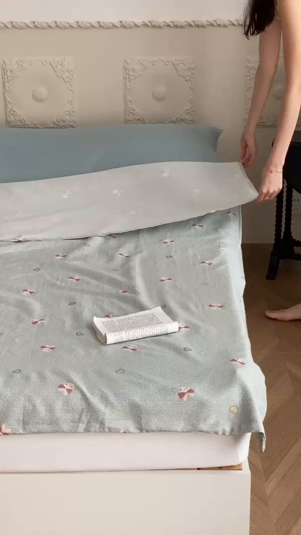 91家纺网 家纺一手货源 找家纺 Sweet dreams甜梦 2025新款全棉双层纱旅行 酒店睡袋 小兔波比-兰