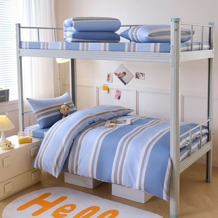 91家纺网 家纺一手货源 找家纺 （总）斯尔顿 2025新款全棉13070学生三件套小清新款六件套宿舍上下铺床品职工单位第二批