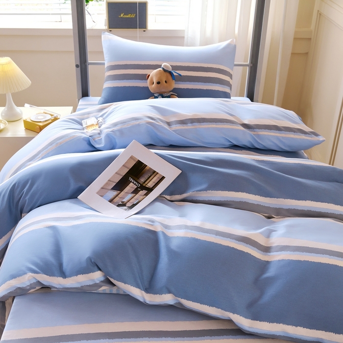 91家纺网 家纺一手货源 找家纺 （总）斯尔顿 2025新款全棉13070学生三件套小清新款六件套宿舍上下铺床品职工单位第二批