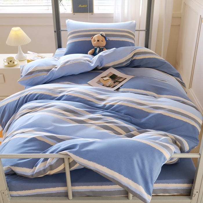 91家纺网 家纺一手货源 找家纺 （总）斯尔顿 2025新款全棉13070学生三件套小清新款六件套宿舍上下铺床品职工单位第二批