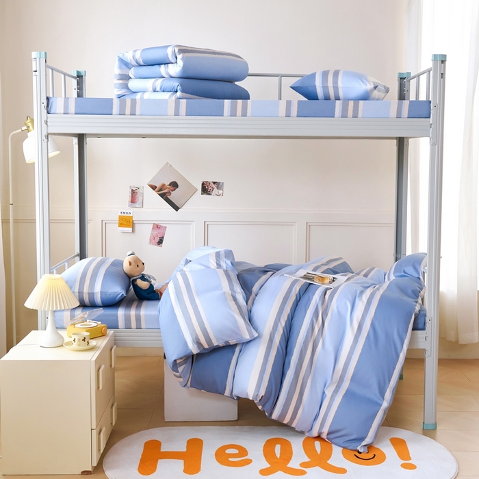 91家纺网 家纺一手货源 找家纺 （总）斯尔顿 2025新款全棉13070学生三件套小清新款六件套宿舍上下铺床品职工单位第二批