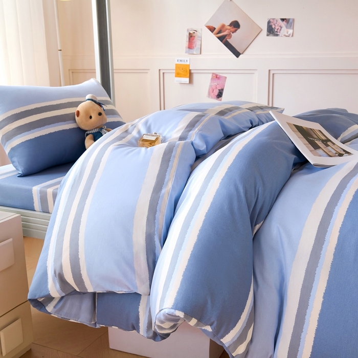 91家纺网 家纺一手货源 找家纺 （总）斯尔顿 2025新款全棉13070学生三件套小清新款六件套宿舍上下铺床品职工单位第二批