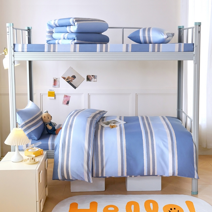 91家纺网 家纺一手货源 找家纺 （总）斯尔顿 2025新款全棉13070学生三件套小清新款六件套宿舍上下铺床品职工单位第二批