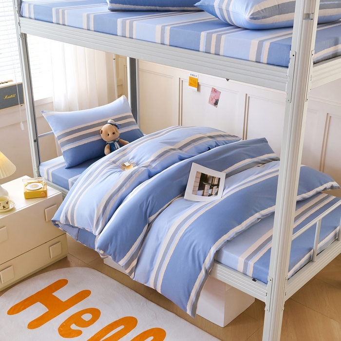 91家纺网 家纺一手货源 找家纺 （总）斯尔顿 2025新款全棉13070学生三件套小清新款六件套宿舍上下铺床品职工单位第二批