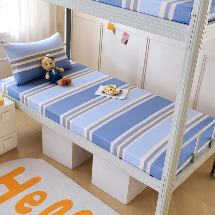 91家纺网 家纺一手货源 找家纺 （总）斯尔顿 2025新款全棉13070学生三件套小清新款六件套宿舍上下铺床品职工单位第二批