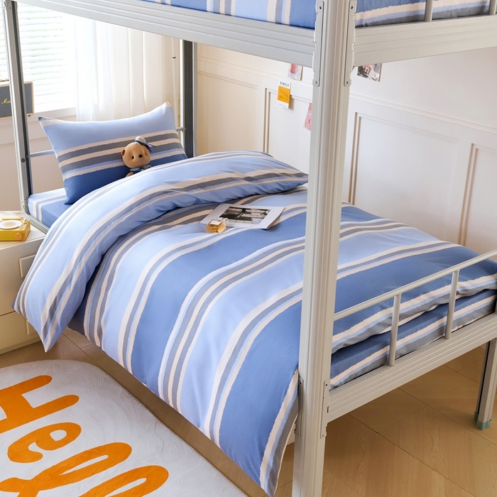 91家纺网 家纺一手货源 找家纺 （总）斯尔顿 2025新款全棉13070学生三件套小清新款六件套宿舍上下铺床品职工单位第二批