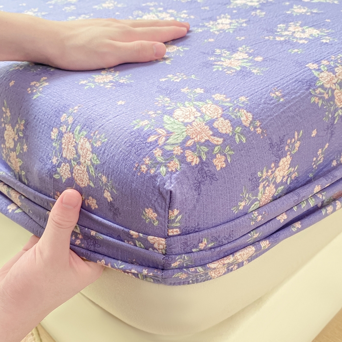 91家纺网 家纺一手货源 找家纺 （总）米柳家纺 2025新款直播爆款7A抗菌简约木棉皱皱纱床笠（抖音控价单件49.9 三件套59.9）