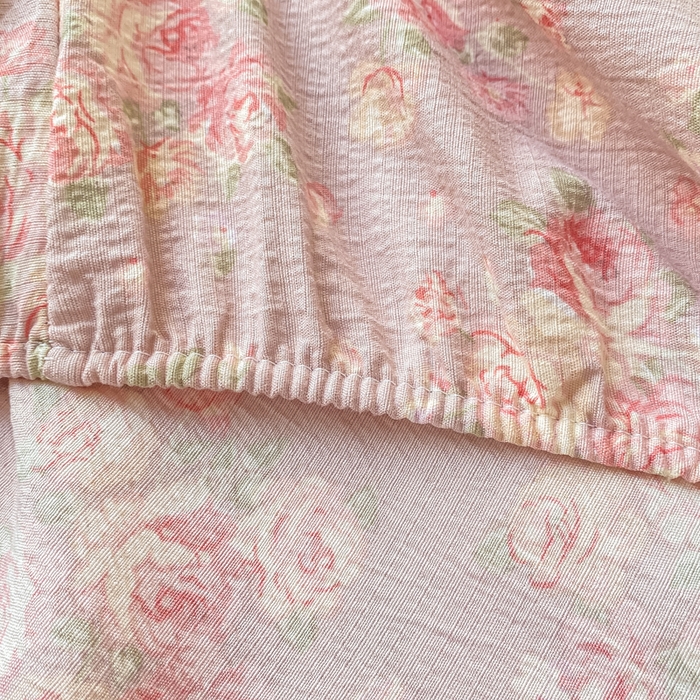 91家纺网 家纺一手货源 找家纺 米柳家纺 2025新款直播爆款7A抗菌简约木棉皱皱纱床笠（抖音控价单件49.9 三件套59.9） 倩影