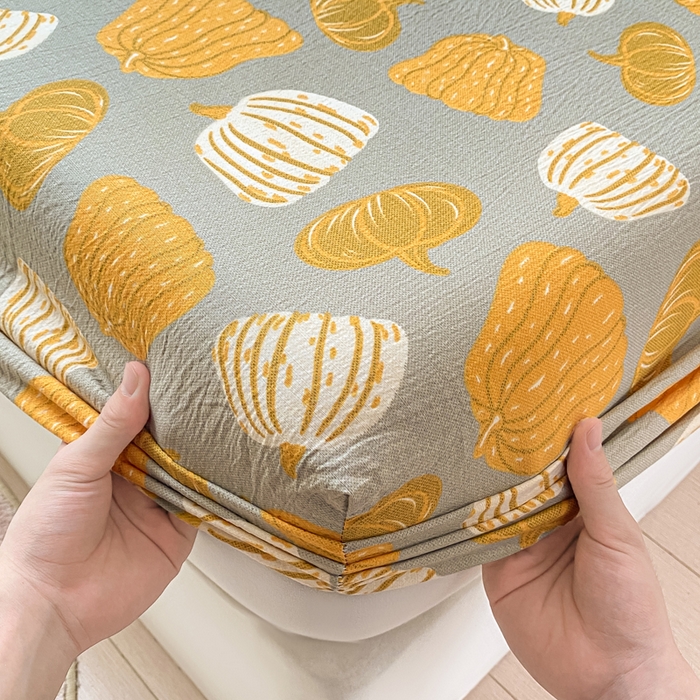 91家纺网 家纺一手货源 找家纺 米柳家纺 2025新款直播爆款7A抗菌简约木棉皱皱纱床笠（抖音控价单件49.9 三件套59.9） 福瓜