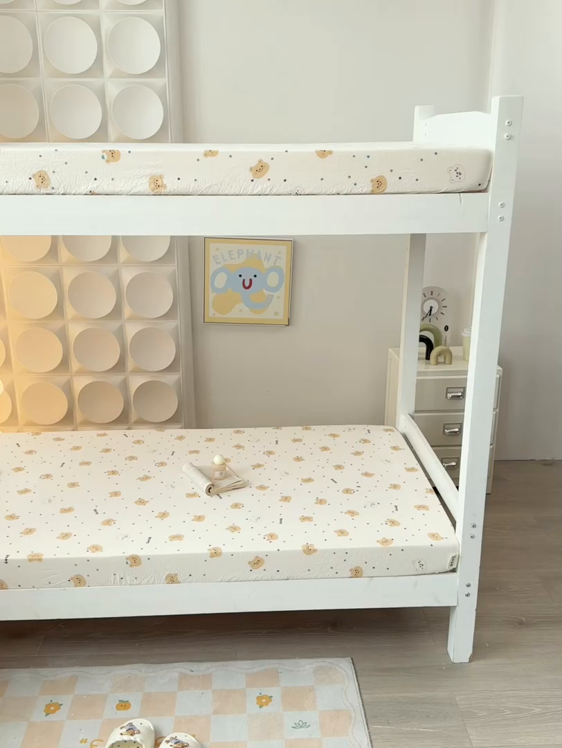 91家纺网 家纺一手货源 找家纺 （总）眠势力 2025新款ins云感双层纱学生宿舍上下铺奶油风云感四季款单床笠床笠单件