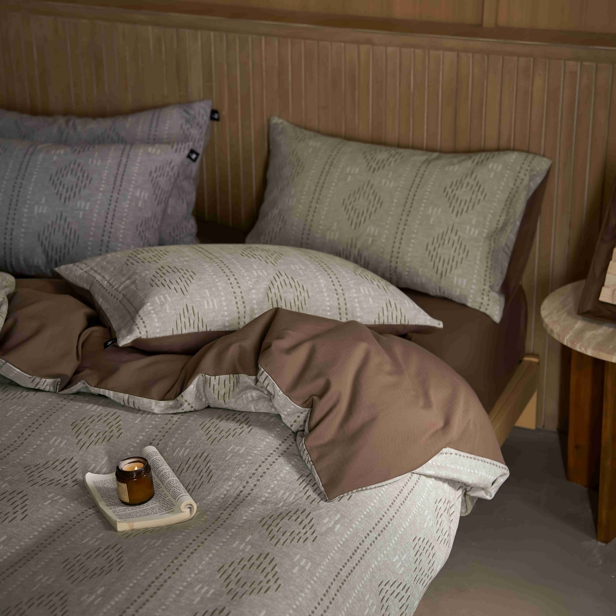 91家纺网 家纺一手货源 找家纺 （总）安莱生活 2025春夏新款空气层色织提花四件套费尔岛系列