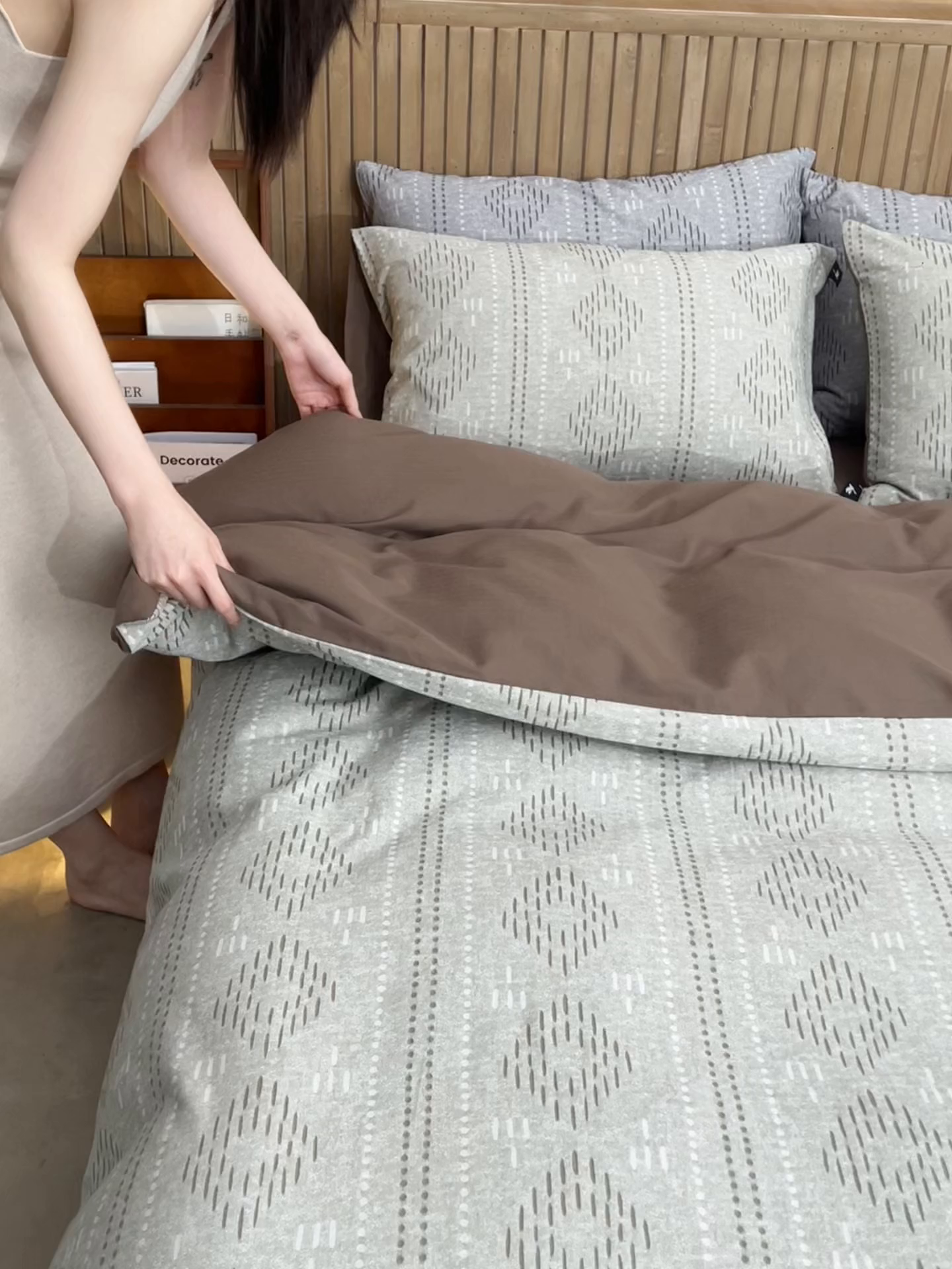 91家纺网 家纺一手货源 找家纺 （总）安莱生活 2025春夏新款空气层色织提花四件套费尔岛系列