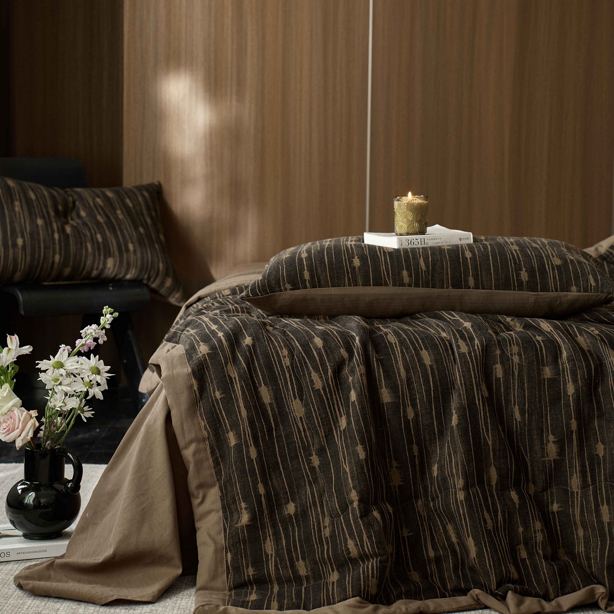 91家纺网 家纺一手货源 找家纺 安莱生活 2025春夏新款40s全棉纯棉色织大提花夏被人字纹系列 米兰迪