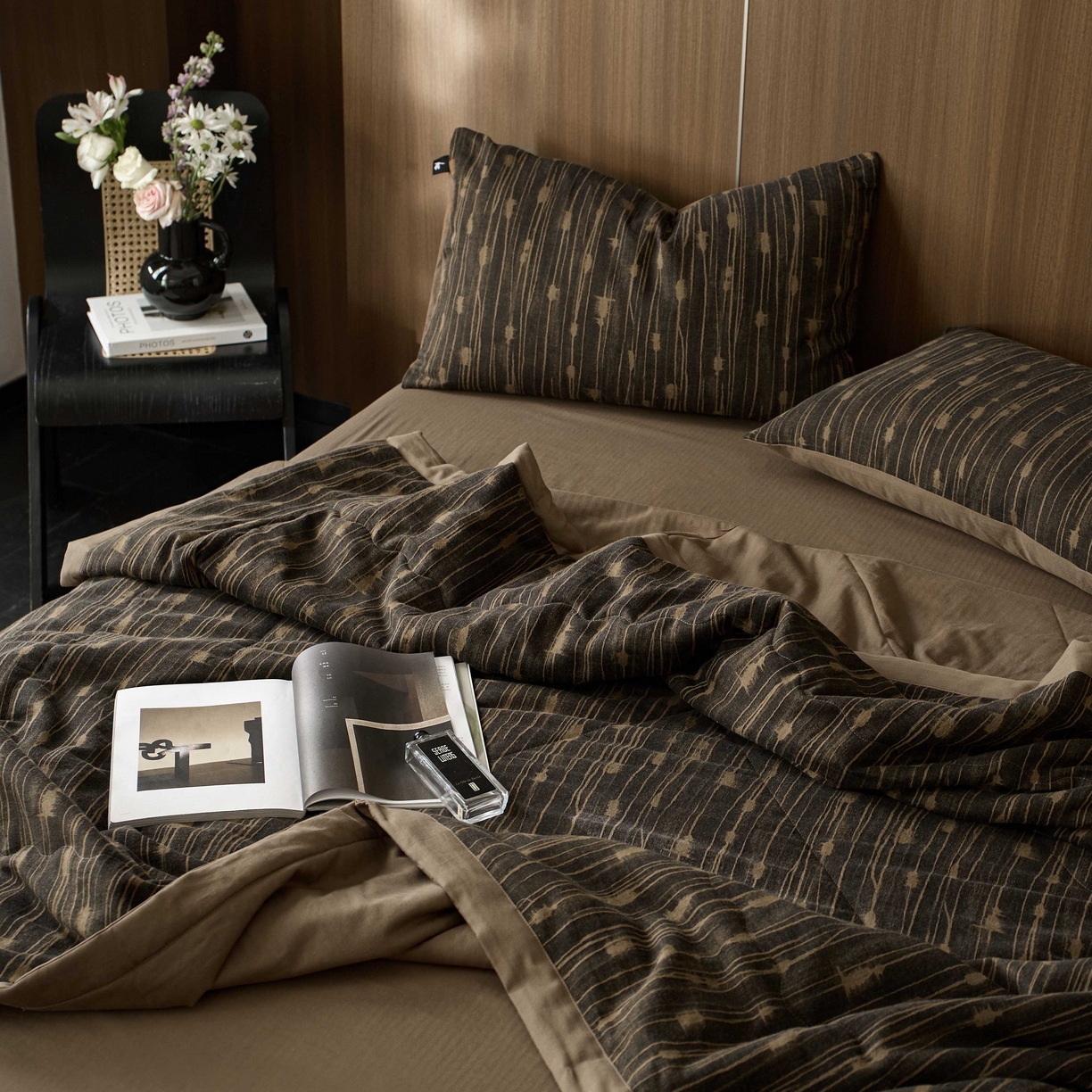 91家纺网 家纺一手货源 找家纺 安莱生活 2025春夏新款40s全棉纯棉色织大提花夏被人字纹系列 米兰迪