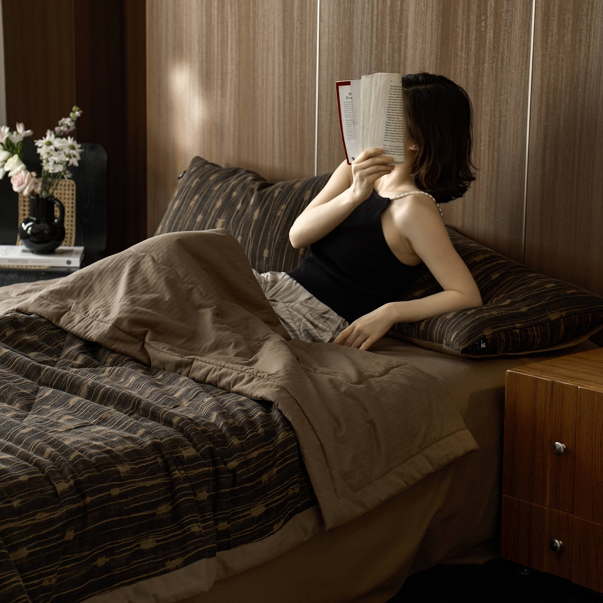 91家纺网 家纺一手货源 找家纺 安莱生活 2025春夏新款40s全棉纯棉色织大提花夏被人字纹系列 米兰迪