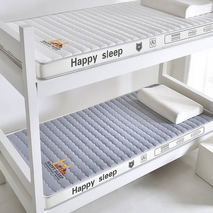 91家纺网 家纺一手货源 找家纺 缔莱（十三铭）被业 2025新款A类牛奶丝乳胶记忆抗压棉床垫-学生款 H熊--灰-6cm