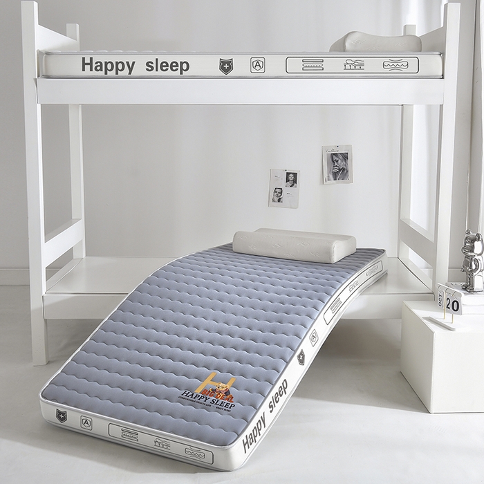 91家纺网 家纺一手货源 找家纺 缔莱（十三铭）被业 2025新款A类牛奶丝乳胶记忆抗压棉床垫-学生款 H熊--灰-10cm