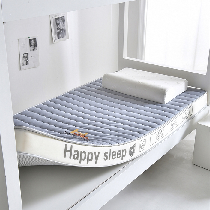 91家纺网 家纺一手货源 找家纺 缔莱（十三铭）被业 2025新款A类牛奶丝乳胶记忆抗压棉床垫-学生款 H熊--灰-10cm