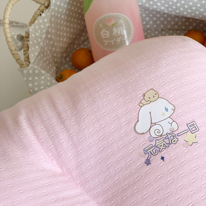 91家纺网 家纺一手货源 找家纺 2025新款水洗针织儿童枕 粉色40*60cm