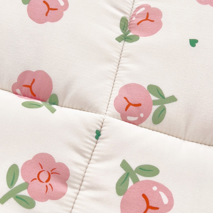 91家纺网 家纺一手货源 找家纺 鑫棉坊2025新款水洗棉印花棉花床垫床褥榻榻米铺底 曼塔玫瑰