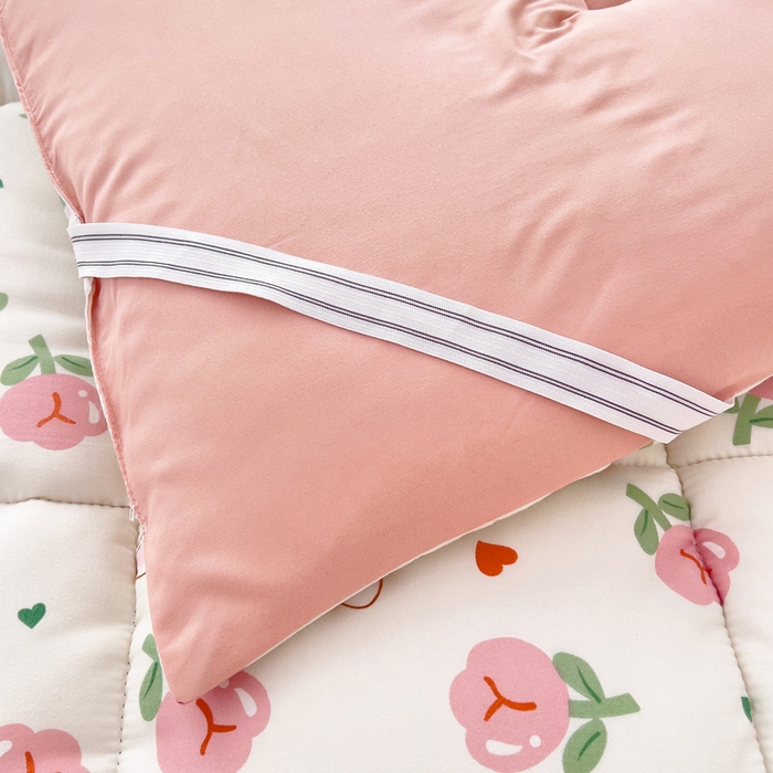 91家纺网 家纺一手货源 找家纺 鑫棉坊2025新款水洗棉印花棉花床垫床褥榻榻米铺底 曼塔玫瑰