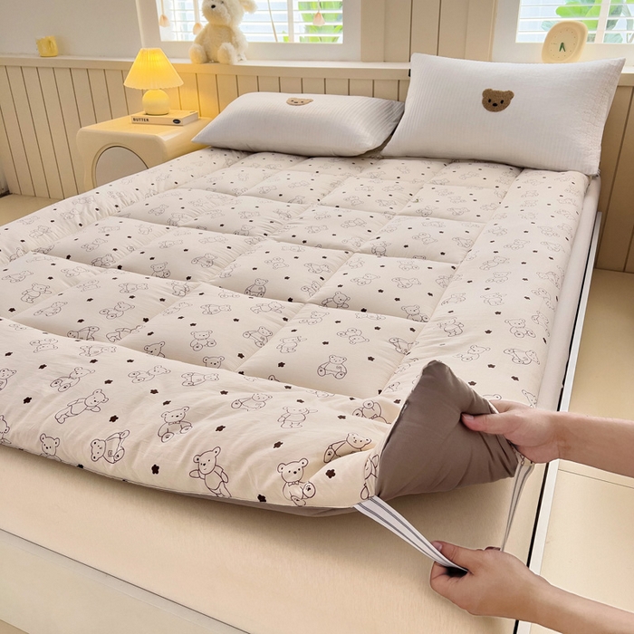 鑫棉坊2025新款水洗棉印花棉花床垫床褥榻榻米铺底 小熊博士