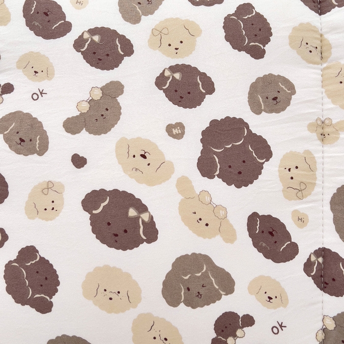 91家纺网 家纺一手货源 找家纺 鑫棉坊2025新款水洗棉印花棉花床垫床褥榻榻米铺底 洋洋小狗