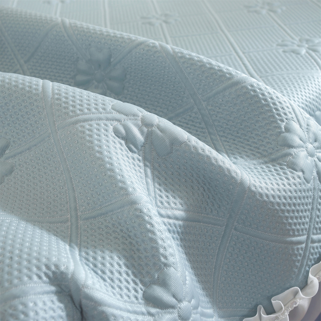 91家纺网 家纺一手货源 找家纺 （总）共鸣沙发垫 2025新款凉感四叶草床裙款凉席席子