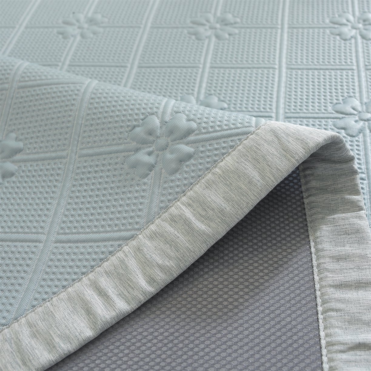 91家纺网 家纺一手货源 找家纺 （总）共鸣沙发垫 2025新款凉感四叶草平铺款凉席席子