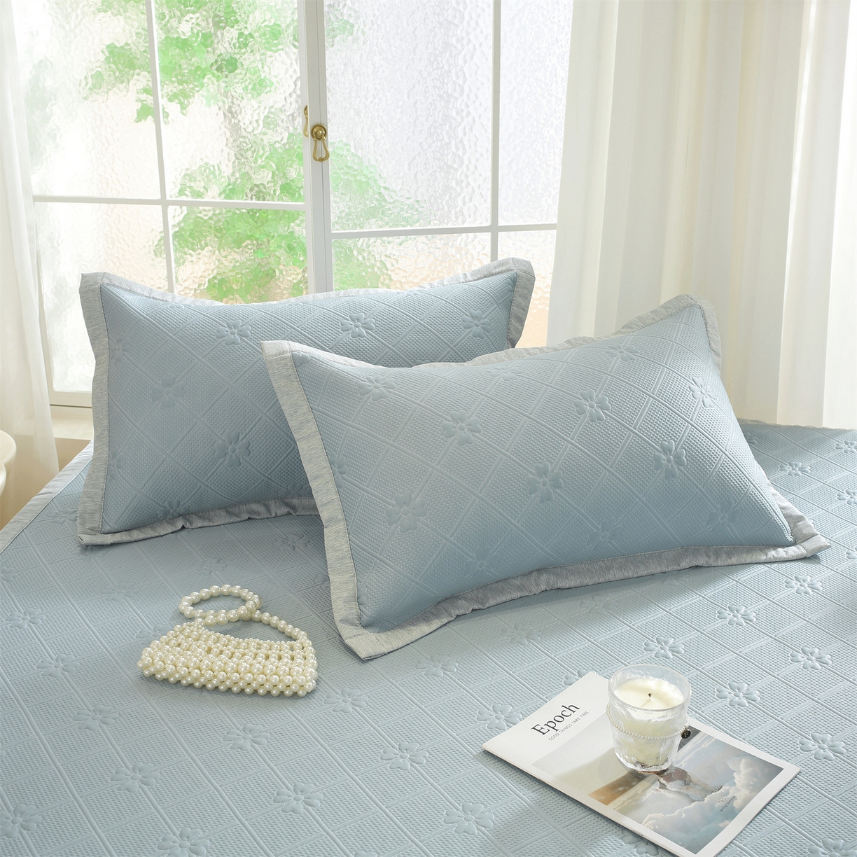 91家纺网 家纺一手货源 找家纺 （总）共鸣沙发垫 2025新款凉感四叶草平铺款凉席席子