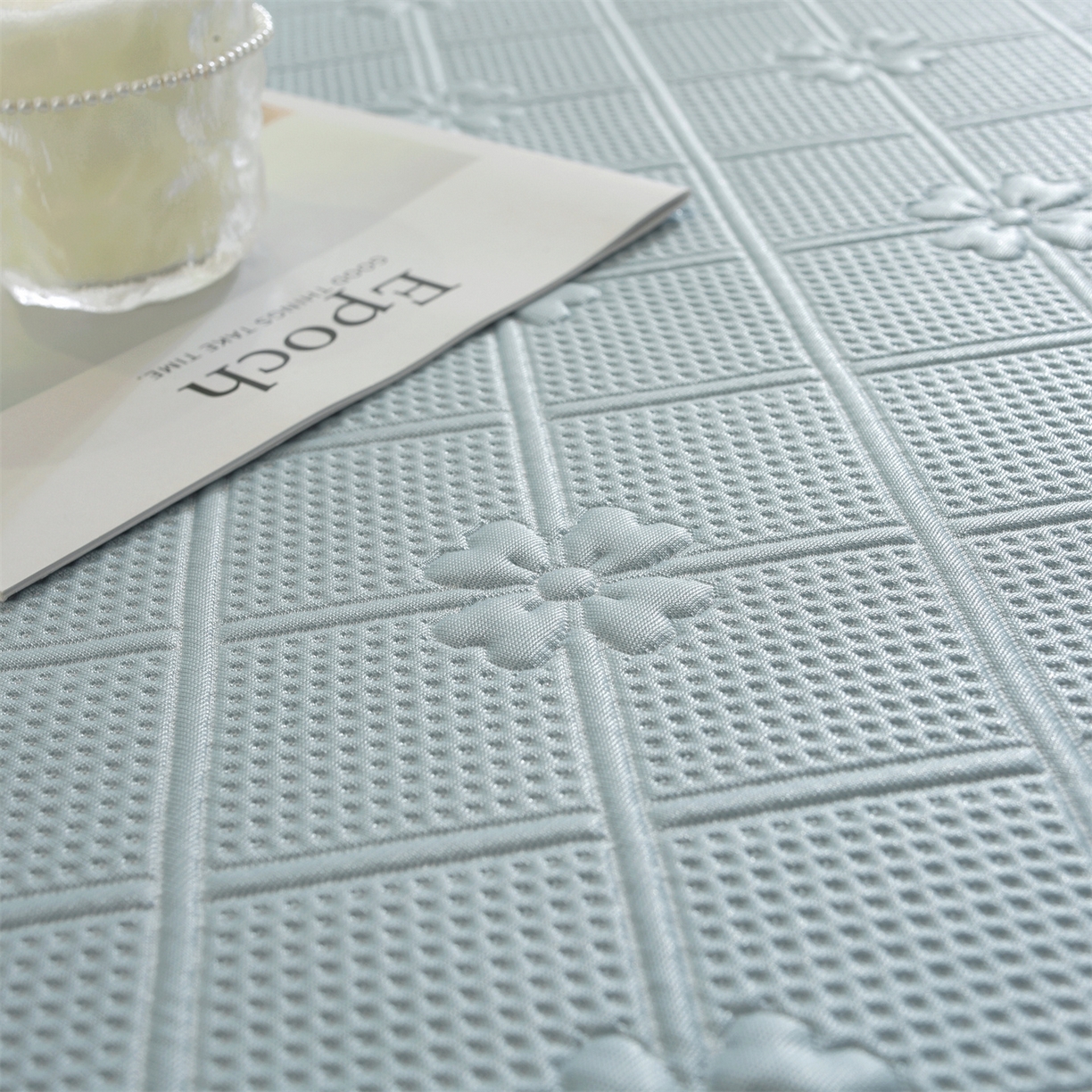 91家纺网 家纺一手货源 找家纺 （总）共鸣沙发垫 2025新款凉感四叶草平铺款凉席席子