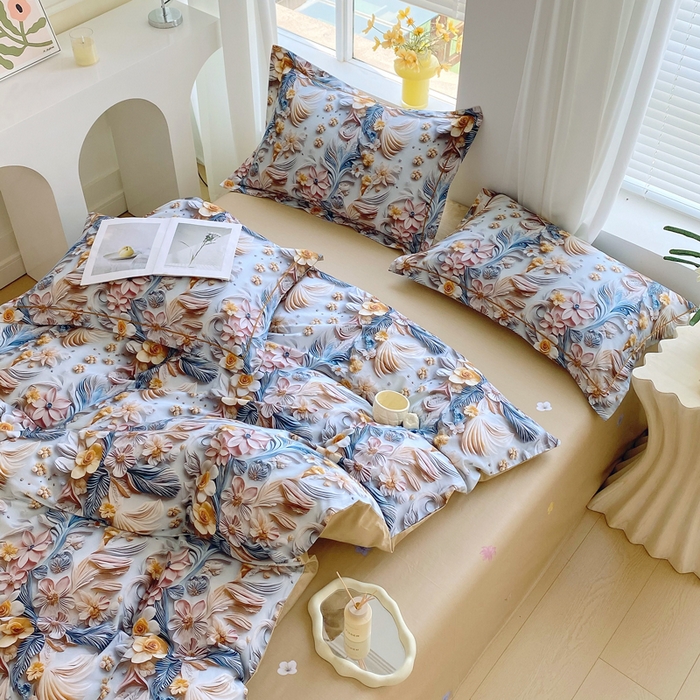 91家纺网 家纺一手货源 找家纺 （总）星期三家纺 2025年7月新款铂金全棉纯棉13372四件套