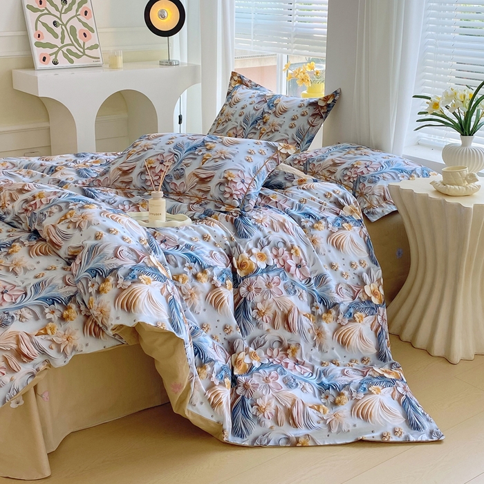 91家纺网 家纺一手货源 找家纺 （总）星期三家纺 2025年7月新款铂金全棉纯棉13372四件套