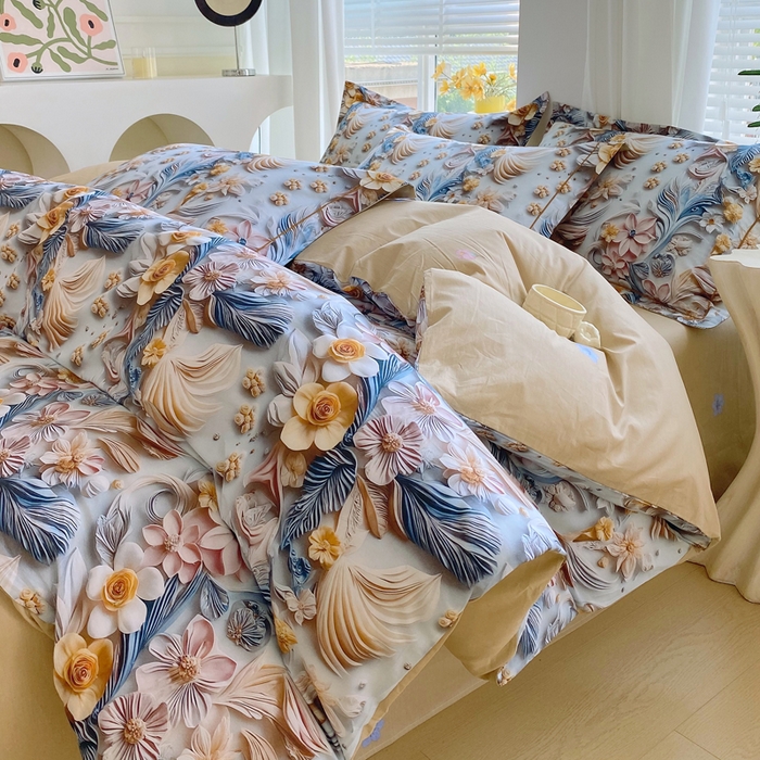 91家纺网 家纺一手货源 找家纺 （总）星期三家纺 2025年7月新款铂金全棉纯棉13372四件套