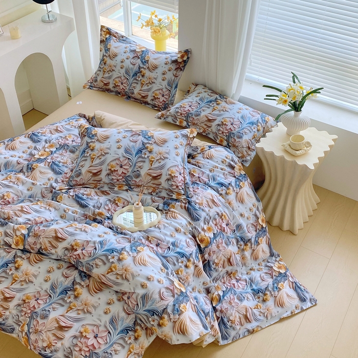 91家纺网 家纺一手货源 找家纺 （总）星期三家纺 2025年7月新款铂金全棉纯棉13372四件套