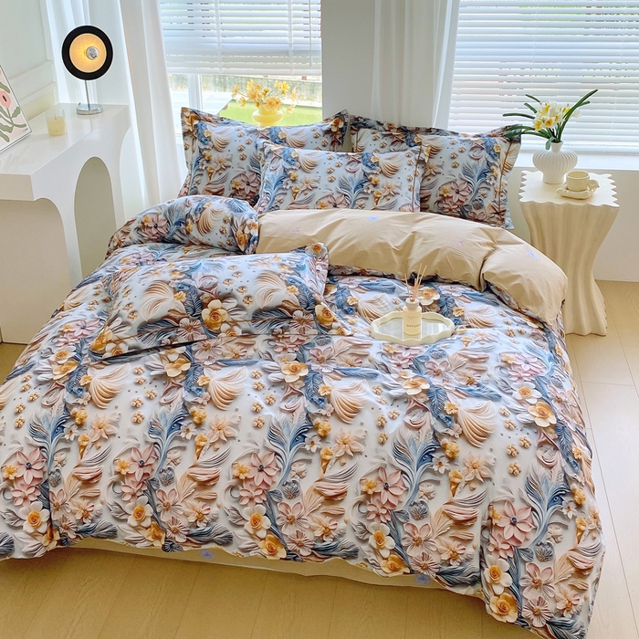 91家纺网 家纺一手货源 找家纺 （总）星期三家纺 2025年7月新款铂金全棉纯棉13372四件套