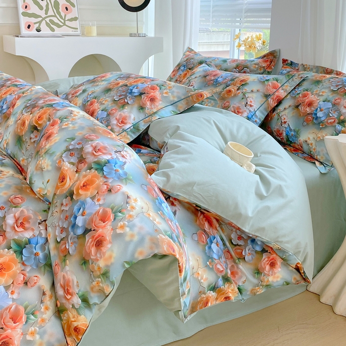 91家纺网 家纺一手货源 找家纺 （总）星期三家纺 2025年7月新款铂金全棉纯棉13372四件套